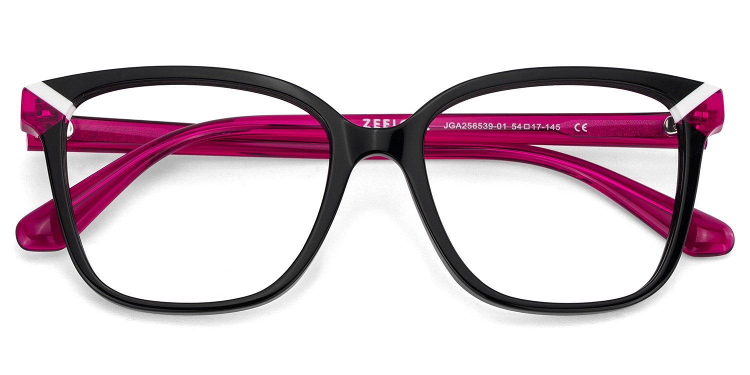 Thin Black Glasses Frame with Square Shape3