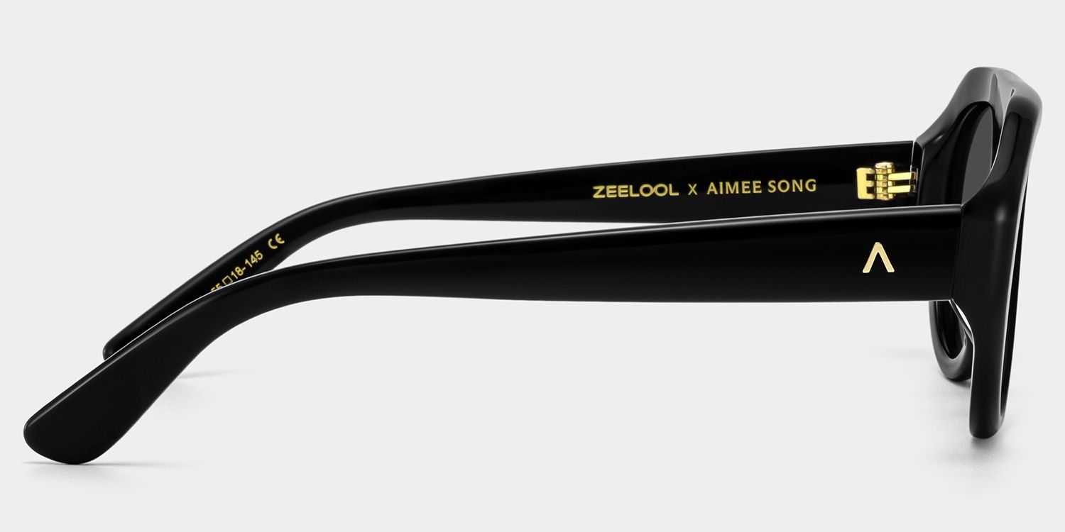 ZEELOOL x Aimee Song The Aviator Black Sunglasses