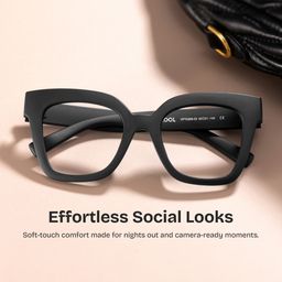 Malcolm Square Black Glasses0