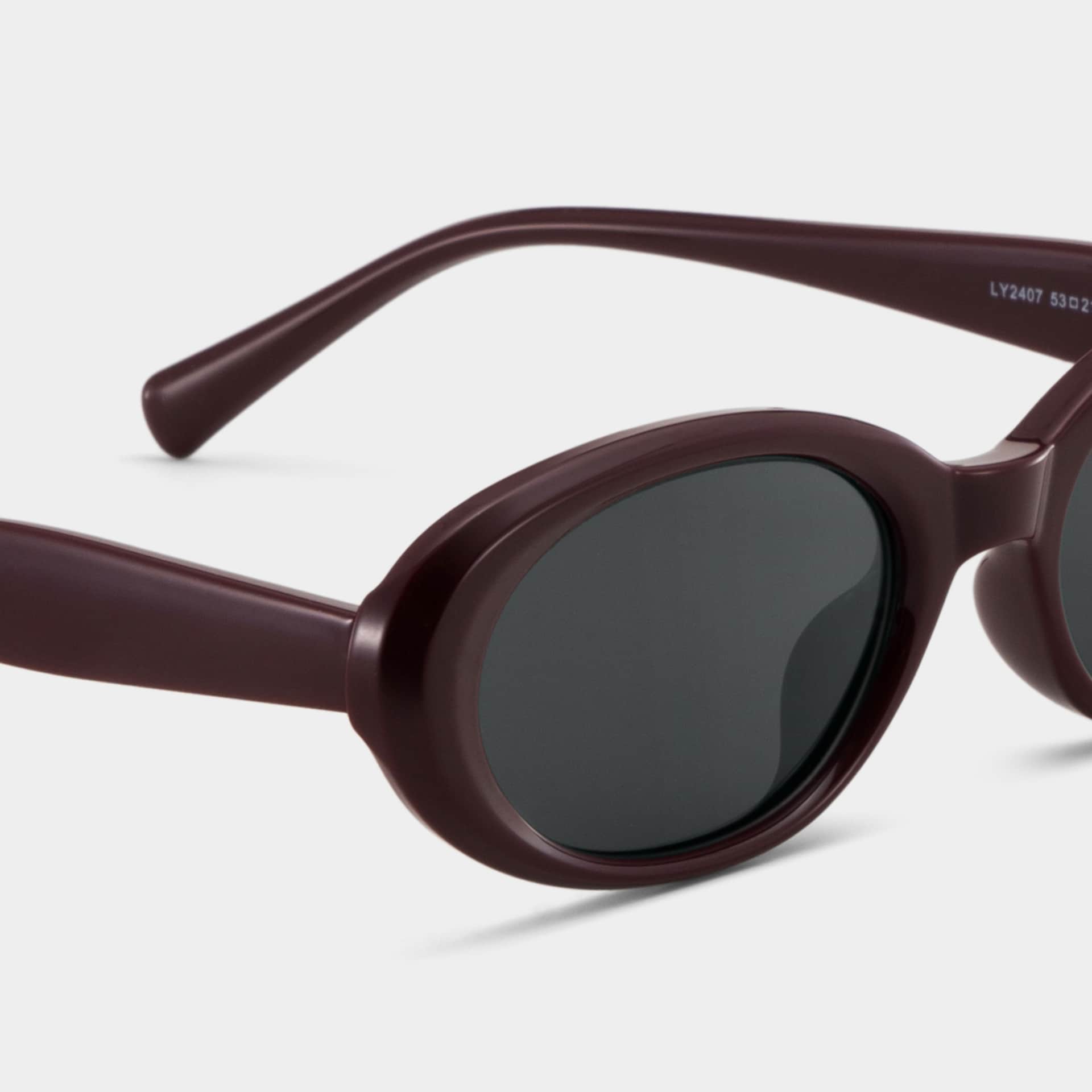 Zion purple Frame Polarized Sunglasses with oval Style Online | ZEELOOL4