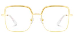 Karan Square Gold Glasses0