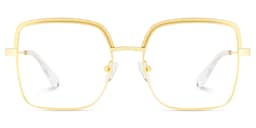 Karan Square Gold Glasses0