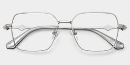 Kayla Geometric Silver Glasses1