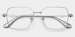 Kayla Geometric Silver Glasses1