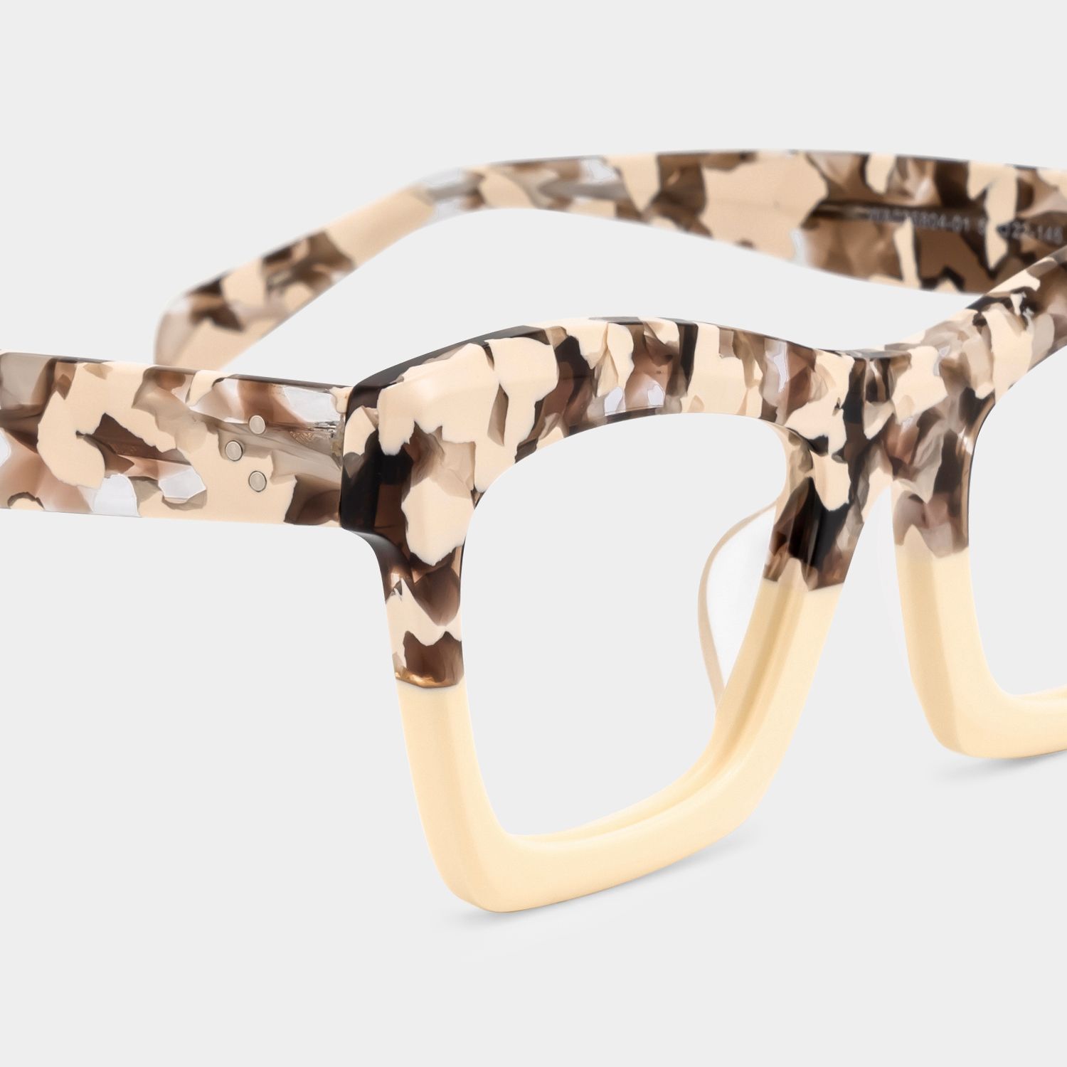 Benitez Square Two-Tone Frame and Prescription Glasses | ZEELOOL4