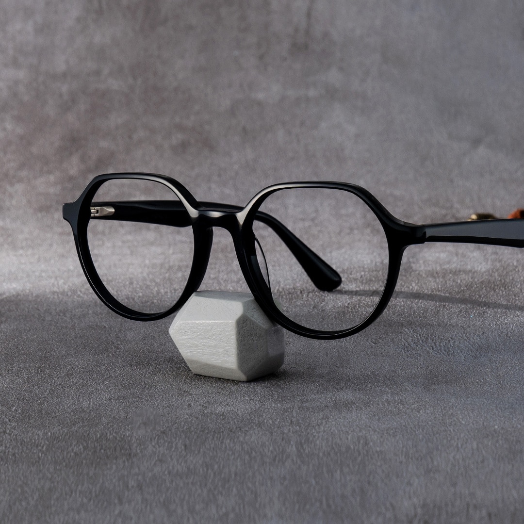 Hazel Geometric Black Glasses0