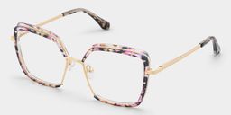 Cordaro Square Pink-Floral Glasses2