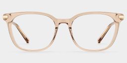 Vilmarie Square Beige Glasses1