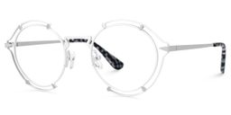 Frazer Round White Glasses1