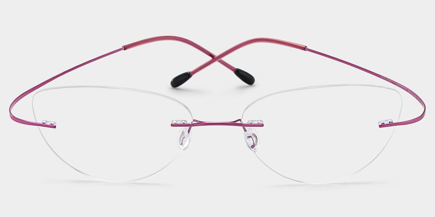 Evelyn Cat Eye Pink Glasses | Zeelool Glasses0