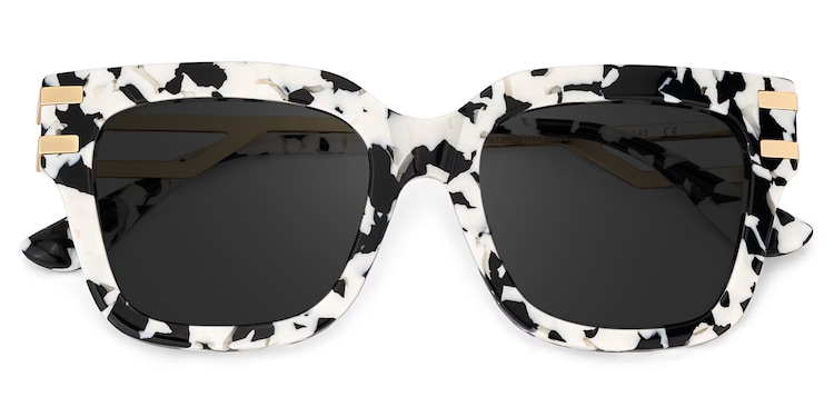 Lidia Square Cow Print Sunglasses