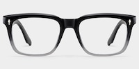 Fletcher Rectangle Black Glasses0