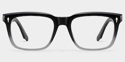 Fletcher Rectangle Black Glasses1