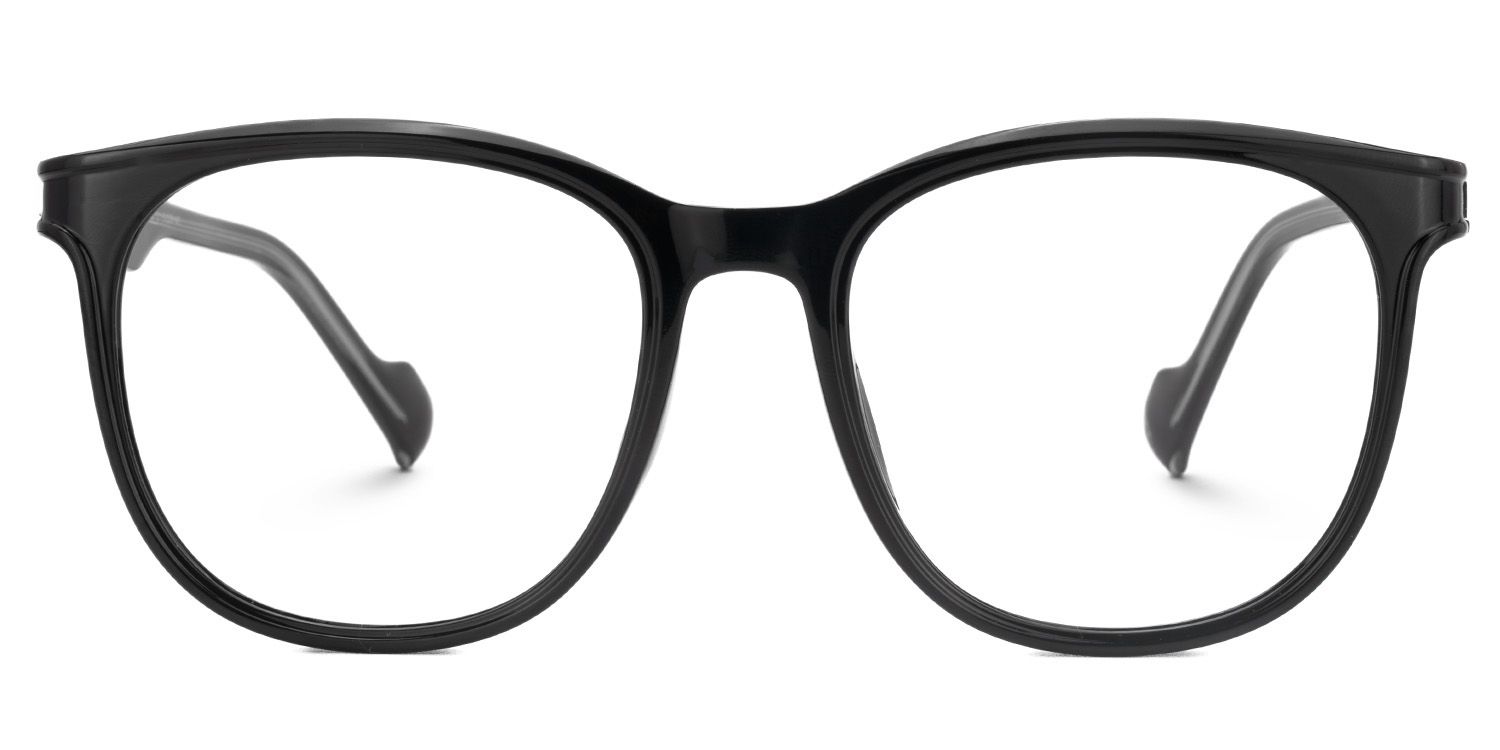 Thin Frame Black Glasses With Round Shape1