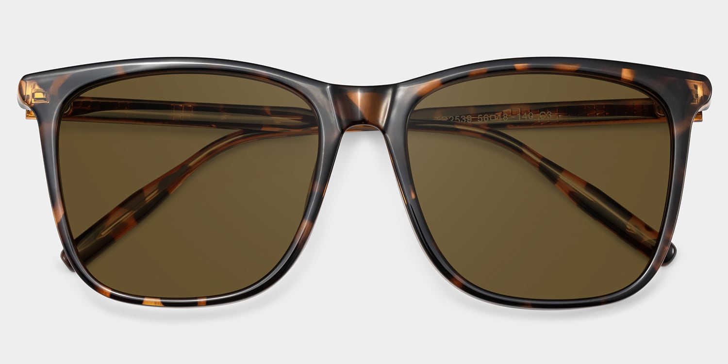 Malika Square Tortoise Polarized Sunglasses2