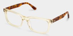 Patrick Rectangle Clear Yellow Glasses3
