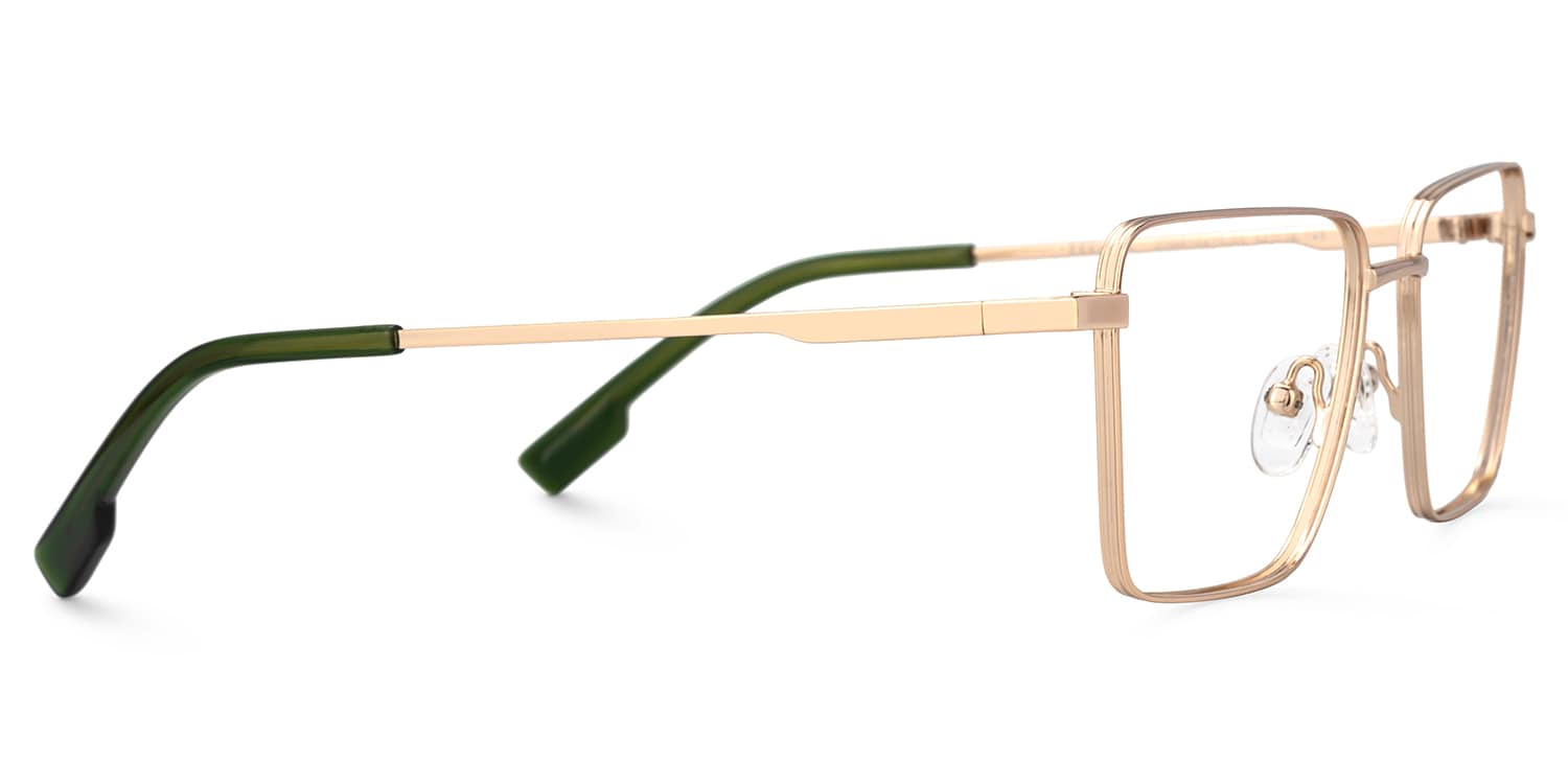 Shareef Square Light Gold Glasses2