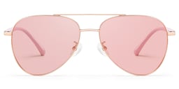 Paige Aviator Rose-Gold Sunglasses2
