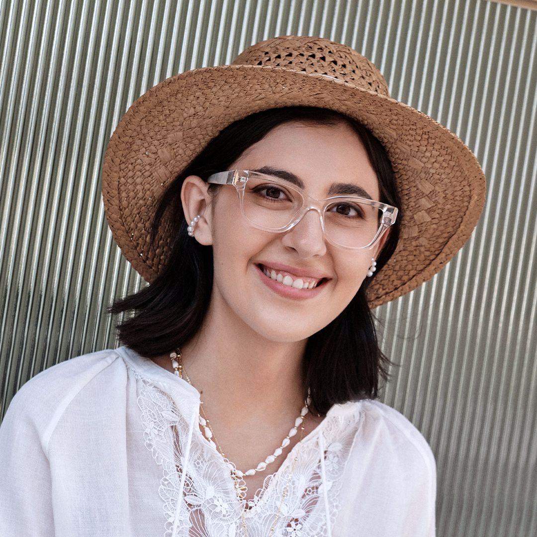 Miranda Cat Eye Clear Yellow Frame Glasses Online | ZEELOOL6