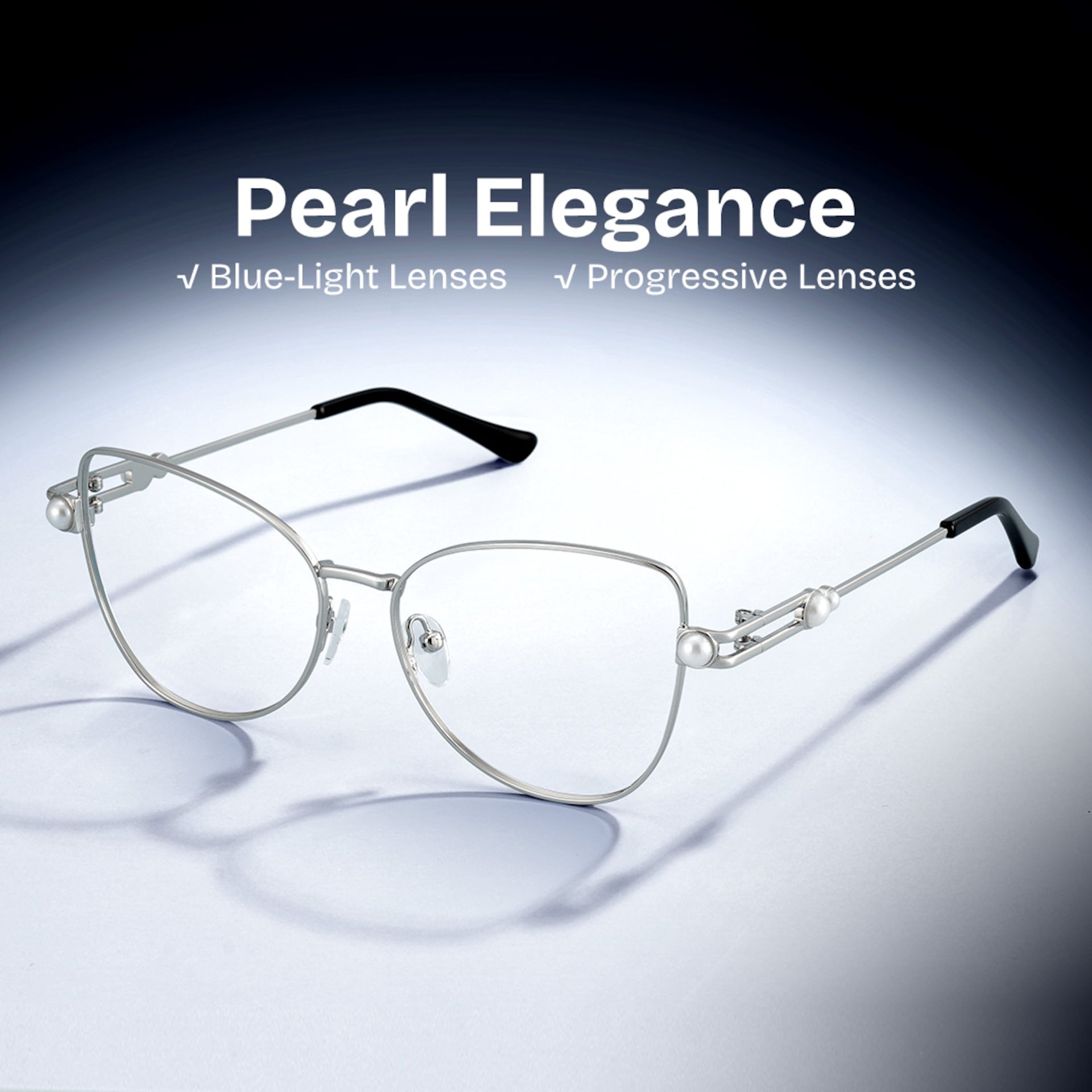 Gaga Eyeglasses in Cat Eye Sliver Frame | Zeelool0