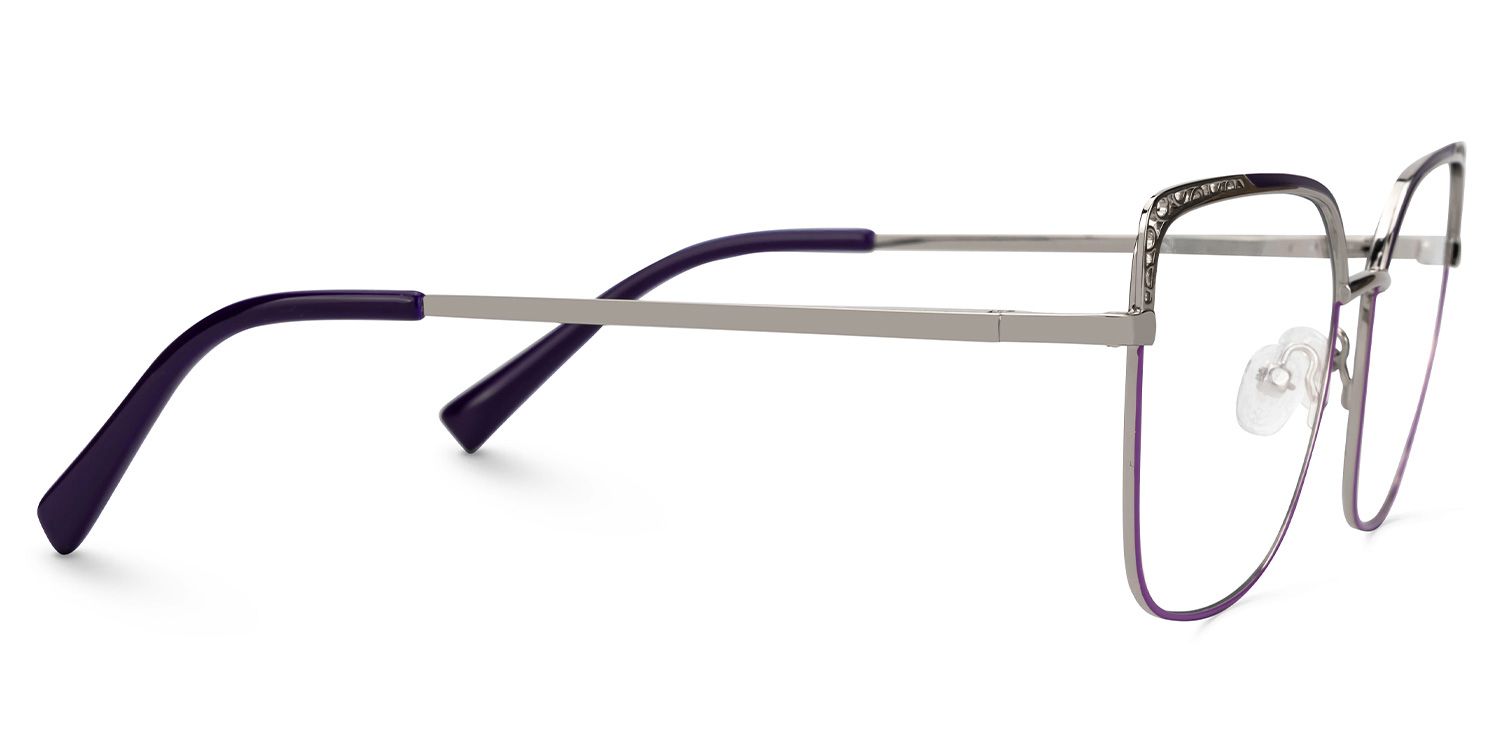 Marlisa Square Purple Full-Frame Glasses | Zeelool2