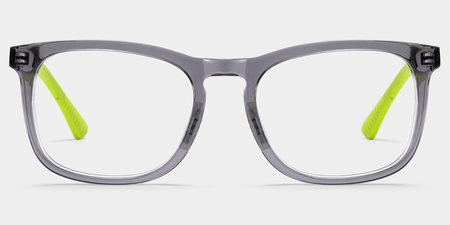 Glide Gray Green Frame Glasses with Square Frame Online | ZEELOOL1