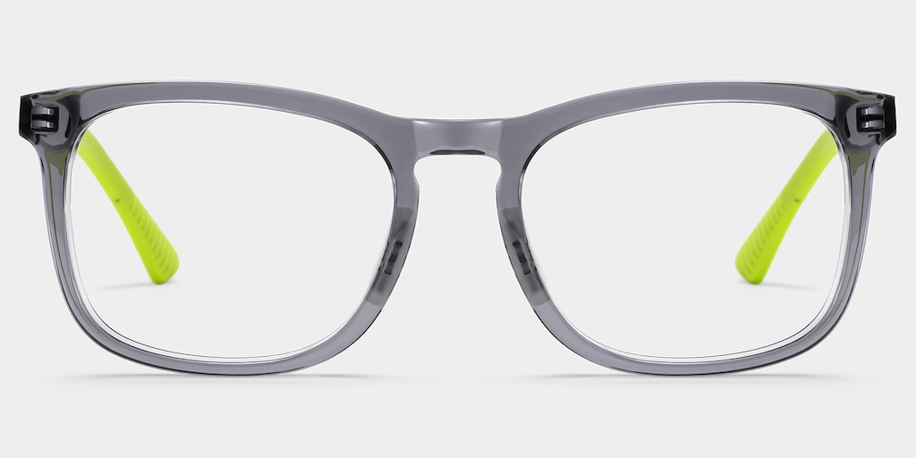 Glide Square Gray Green Glasses