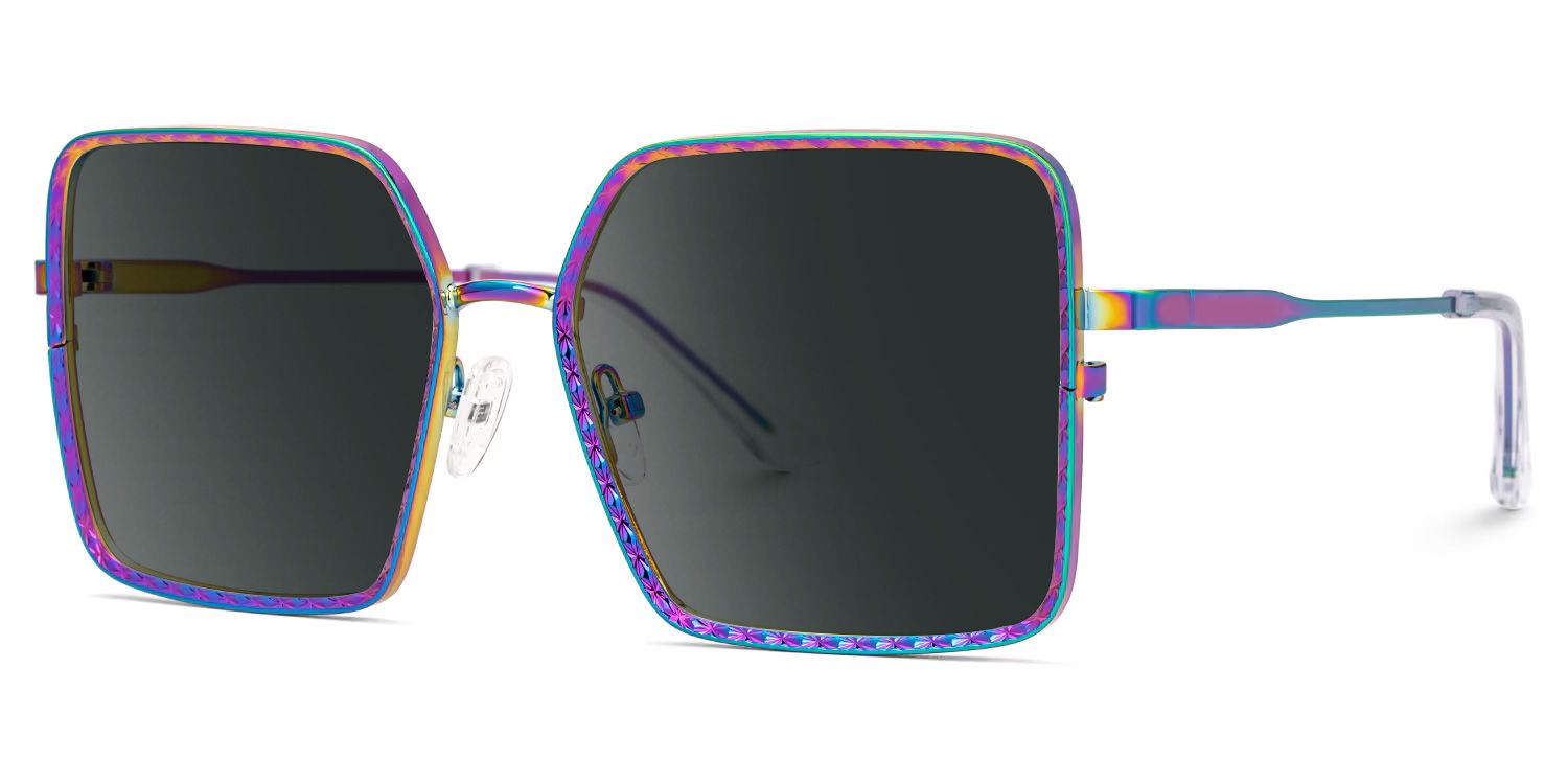 Square Toure Iridescent Frames Designer Sunglasses1