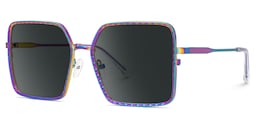 Toure Square Iridescent Glasses1