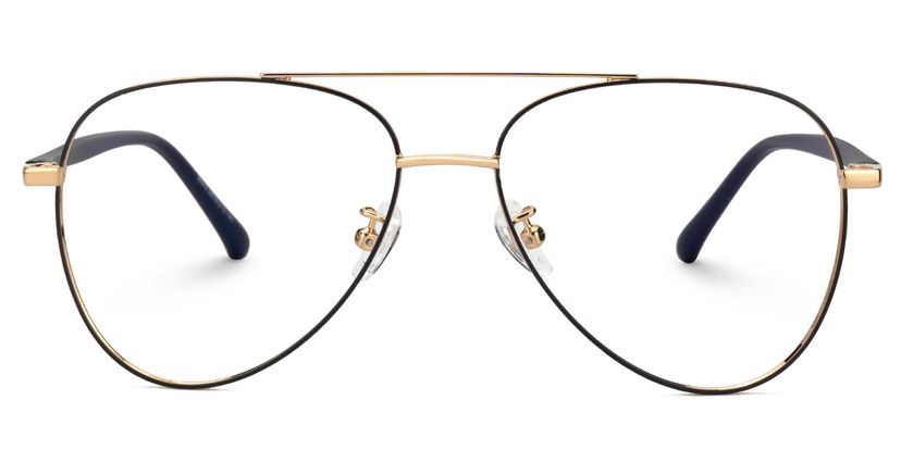 Paige Aviator Black-Gold Glasses