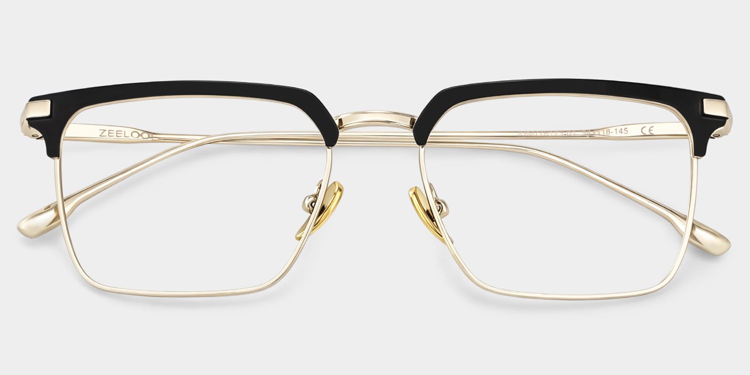 Addison Browline Black Metal Frames Glasses Online | ZEELOOL2