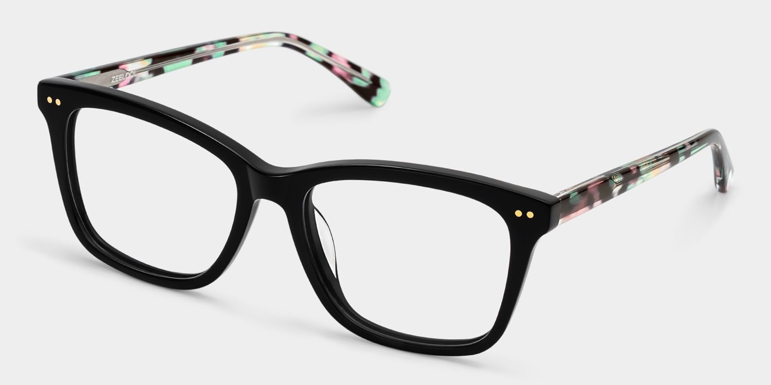 Layla Black Square Nature Eyewear for Woman | ZEELOOL3