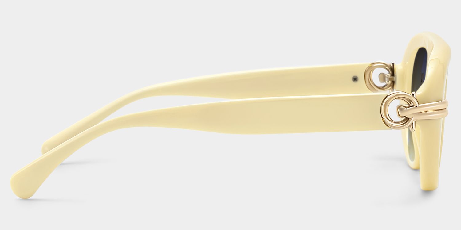 Aveline White Thin Aviator Full-Rim Glasses for Women | ZEELOOL3