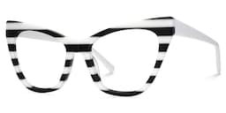 Gallant Cateye Black White Glasses1