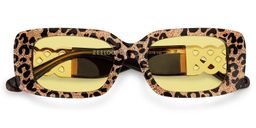Jonas Rectangle Leopard Sunglasses1