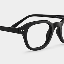 Amber Square Black Glasses5