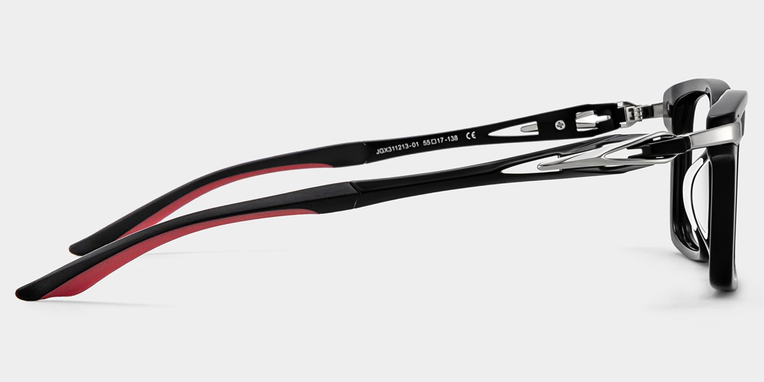 Orion Black Rectangle Eyeglasses Onlime | ZEELOOL4