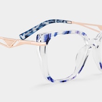 Margret Cateye Blue Glasses5