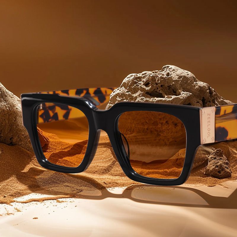 Dedee Square Large Thick Black Glasses & Frames for Men5