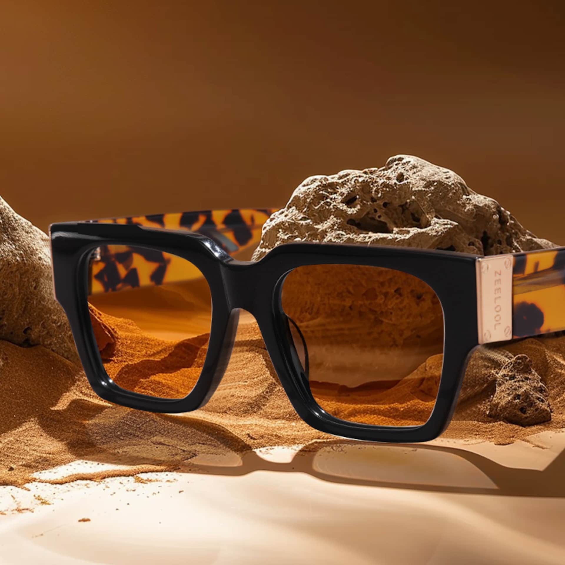 Dedee Square Large Thick Black Glasses & Frames for Men5