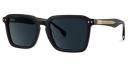 Vickerie Rectangle Black Sunglasses2