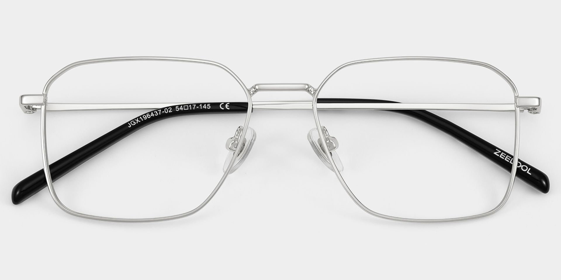 Leah Silver Eyeglass Frames for Men in Metal Material | ZEELOOL2