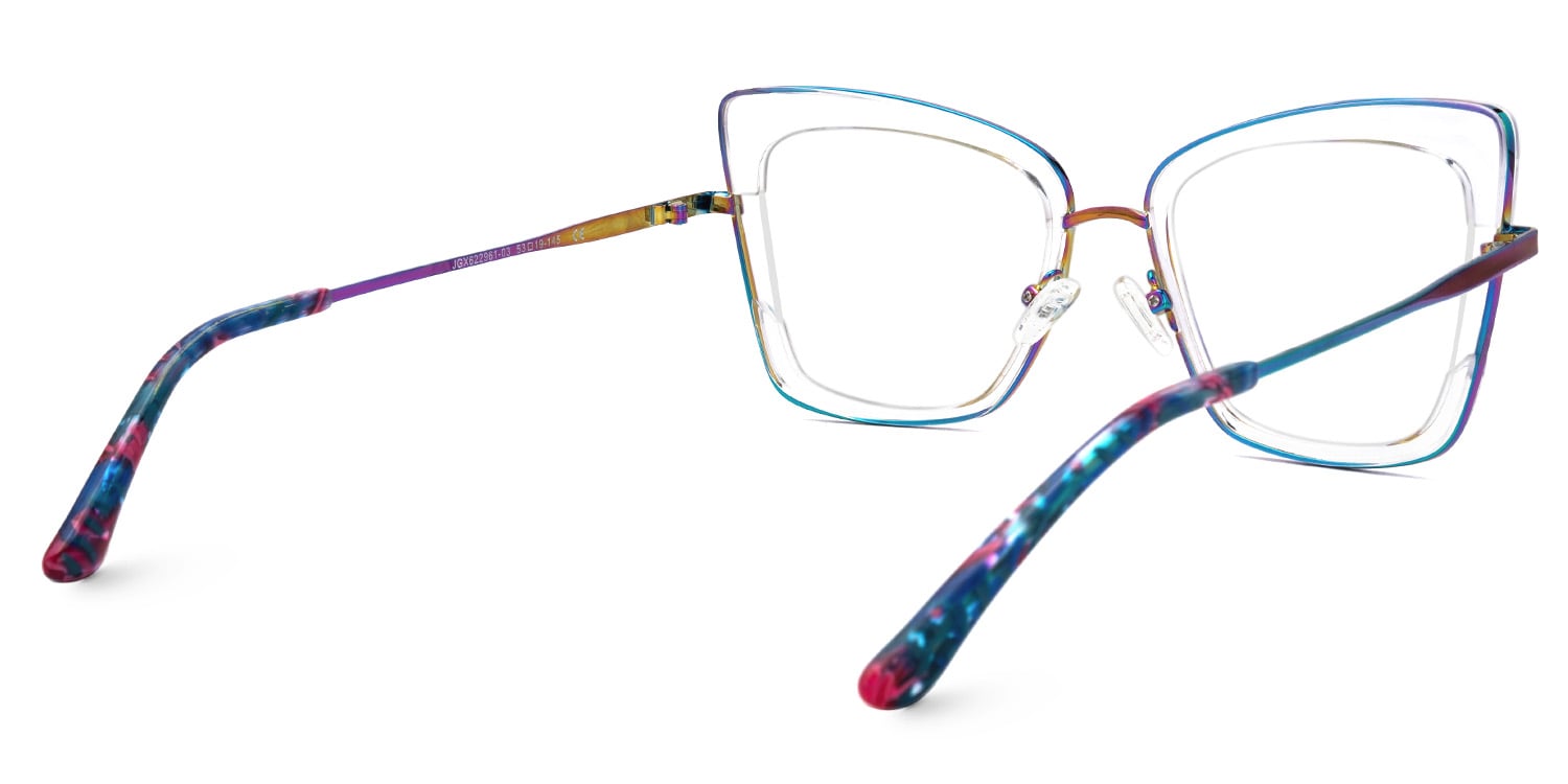 Jeanie Iridescent Eyeglasses with Butterfly Design3