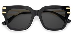 Lidia Square Black Sunglasses1