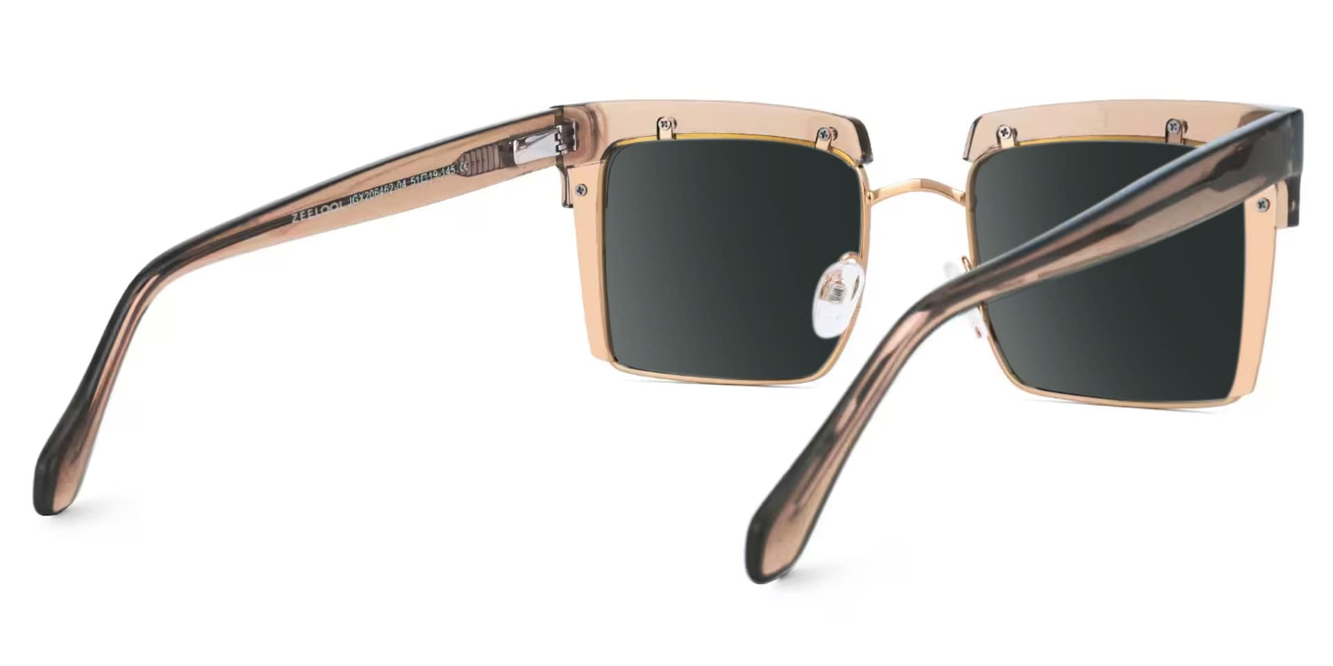 Designer Kiana Champagne Frame Sunglasses | Zeelool3