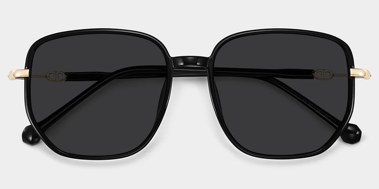 Joana Black Geometric Sunglasses