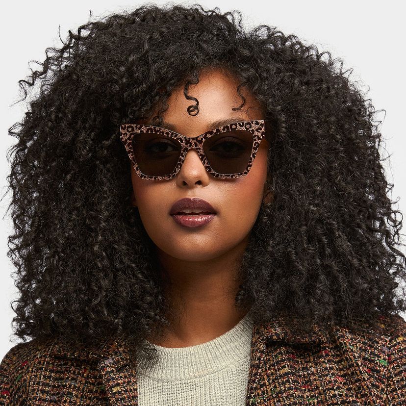 Lunettes De Soleil Leopard Cat Eye Oversized - Neuves Sans étiquette - Style Rétro Années 70