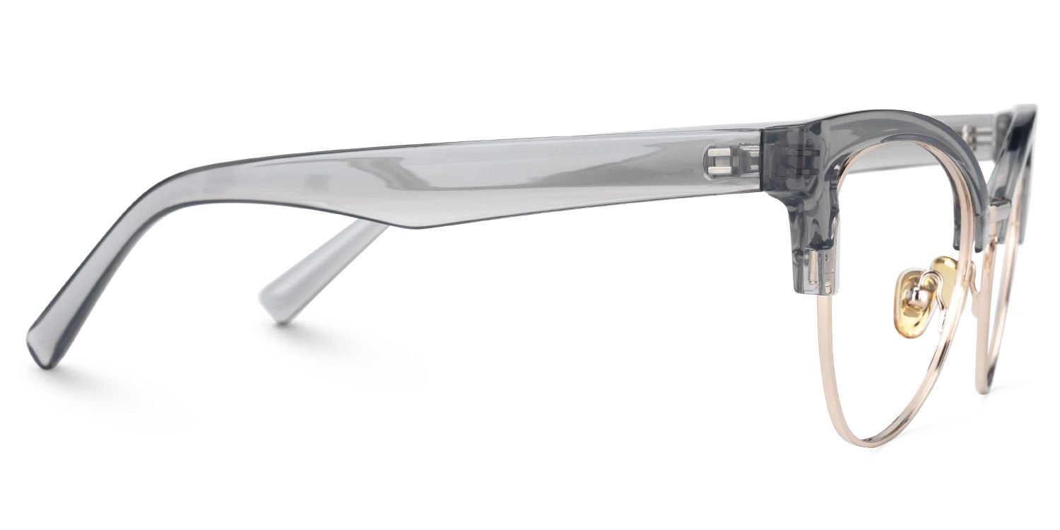 Charlene Browline Gray Eyeglasses and Cateye Frames2