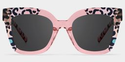 Malcolm Square PinkLeopard Glasses0
