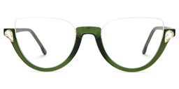 Felicia Cat Eye Green Glasses0